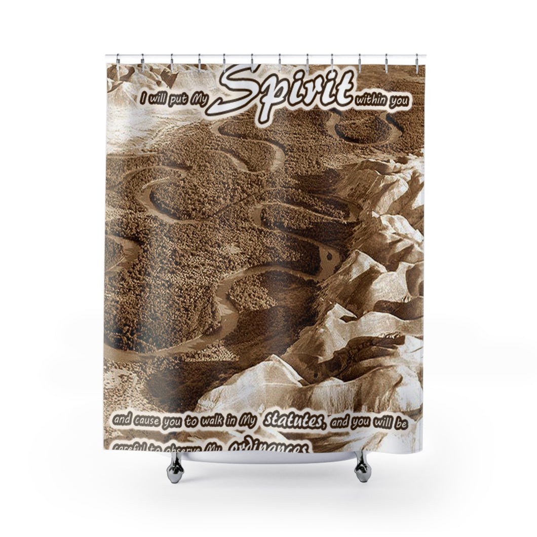 Ezekiel 36:27 Shower Curtains