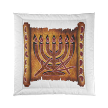 Load image into Gallery viewer, Aleph Tav Menorah Comforter