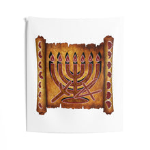 Load image into Gallery viewer, Aleph Tav Menorah Wall Tapestries