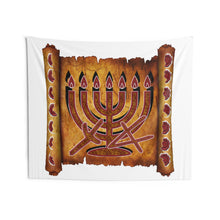 Load image into Gallery viewer, Aleph Tav Menorah Wall Tapestries