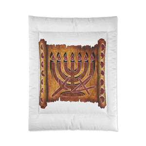 Aleph Tav Menorah Comforter