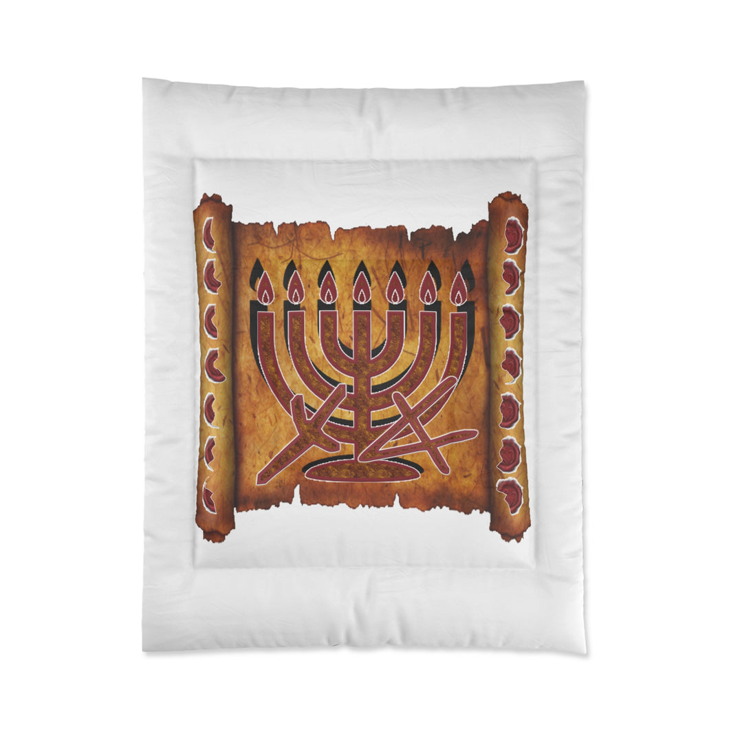 Aleph Tav Menorah Comforter