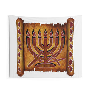 Aleph Tav Menorah Wall Tapestries